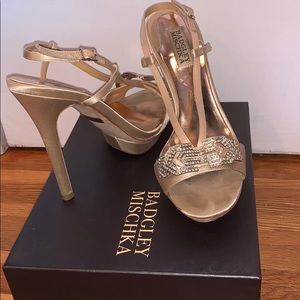 Badgley Mischa Imelda Cream Satin Shoe 8